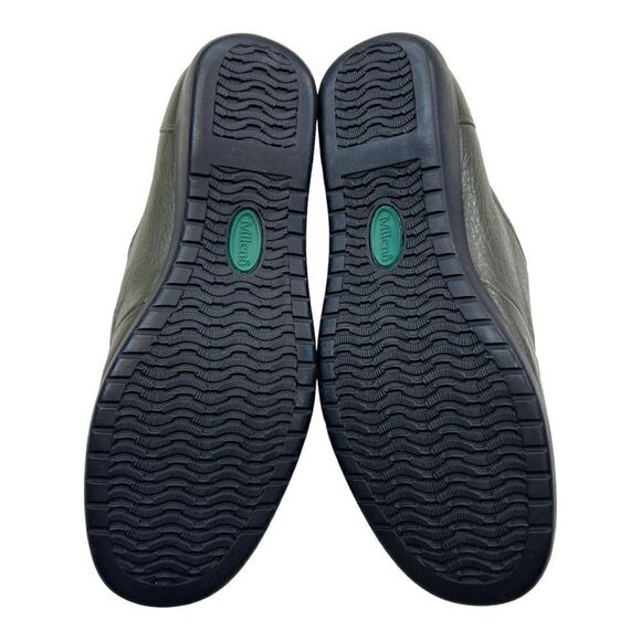 Mileno Womens Leather Lace Up Round Toe Loafer Comfort Shoes Olive Green Size 38 - Picture 6 of 9